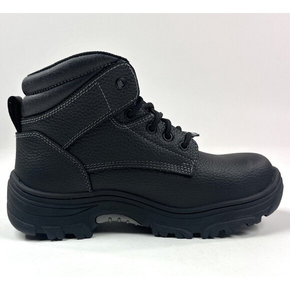 Skechers Work Burgin Tarlac Steel Toe Boot Mens Wide Fit Black Leather Safety - Picture 5 of 10